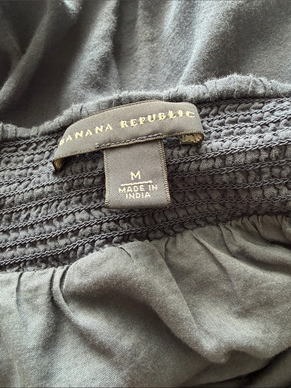 Banana Republic Flowy Blue Skirt with Elastic Waistband Lightweight A-Line Med. - Picture 5 of 7